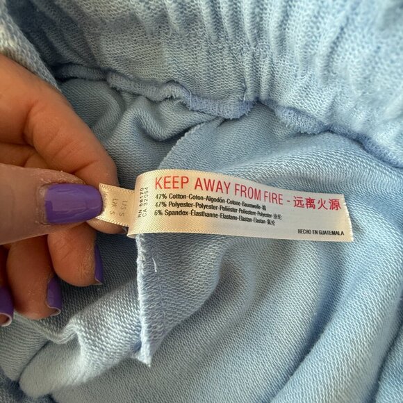 Women's S FP Movement Sunny Skinny Jogger Sweatpants in Snowbird Baby Blue - Picture 8 of 9